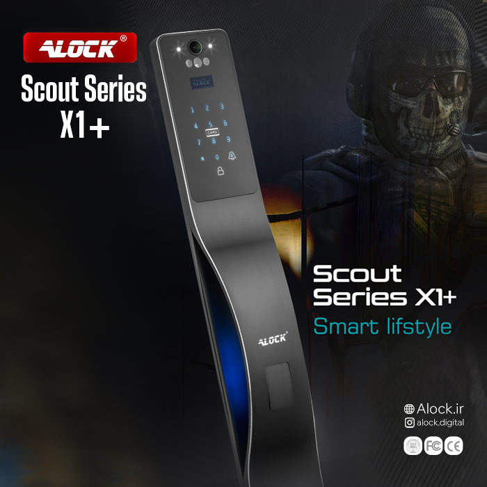 قفل اثر انگشتی و دستگیره تشخیص چهره ALOCK مدل Scout series (X1+)
