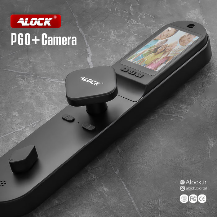 دستگیره چشمی دار و قفل اثر انگشتی دیجیتال ALOCK مدل P60+ Camera