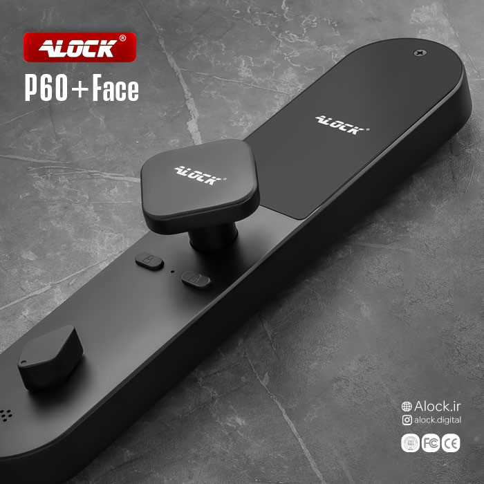دستگیره تشخیص چهره و قفل اثر انگشتی دیجیتال ALOCK مدل P60+ Face