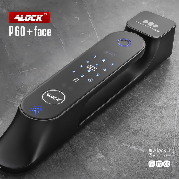 دستگیره تشخیص چهره و قفل اثر انگشتی دیجیتال ALOCK مدل P60+ Face
