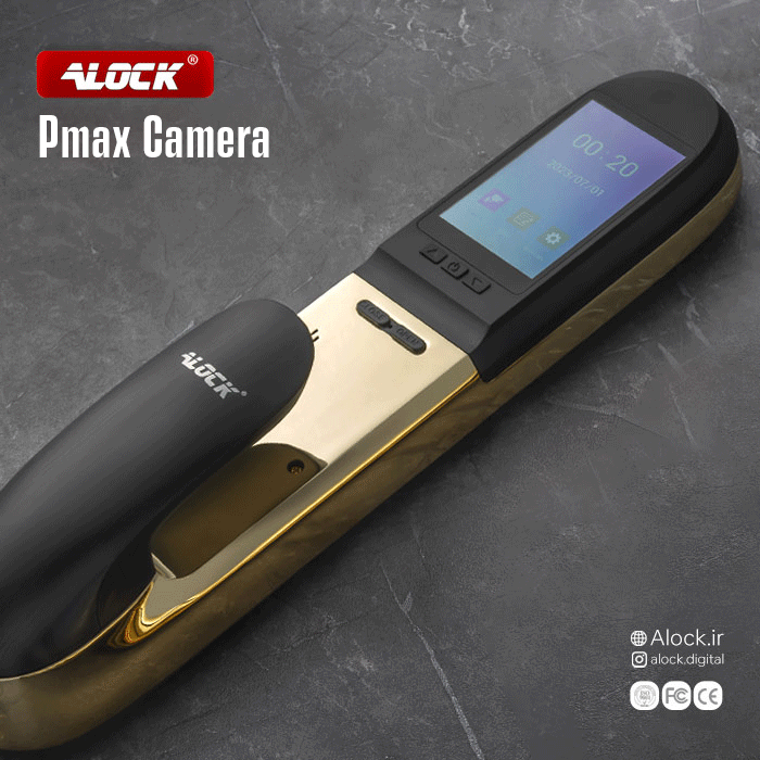دستگیره چشمی دار و قفل اثر انگشتی دیجیتال ALOCK مدل Pmax Camera