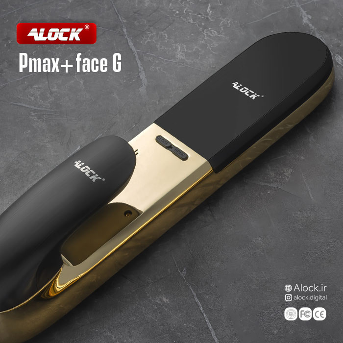 دستگیره تشخیص چهره و قفل اثر انگشتی دیجیتال ALOCK مدل Pmax Face Gold